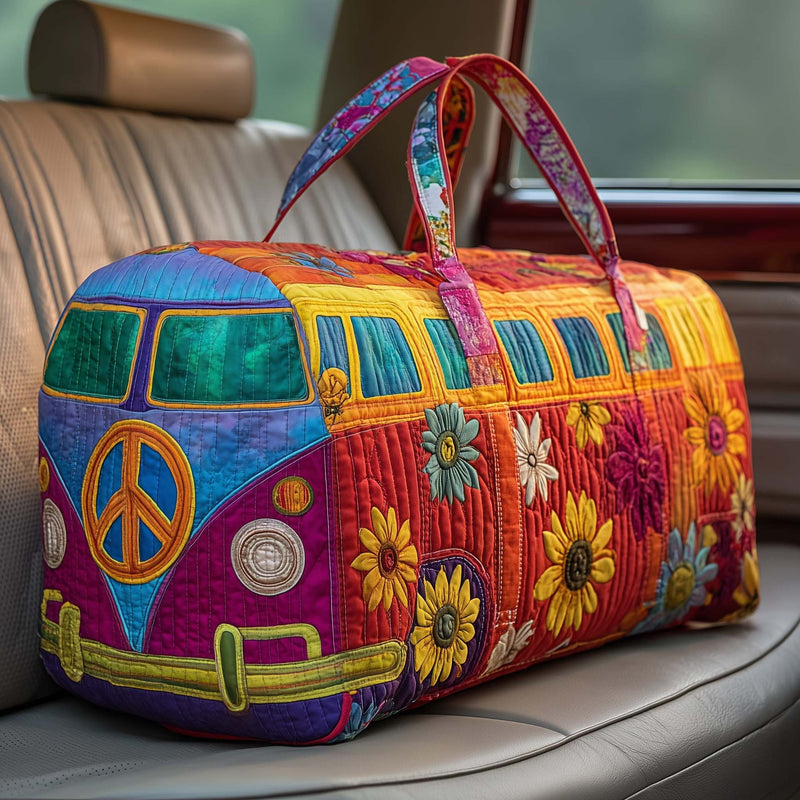 Colourful Boho Patchwork Travel Duffel Bag