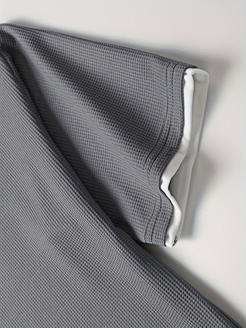 Casual Two-Piece Men's Set in Waffle Fabric – Comfortable and Breathable