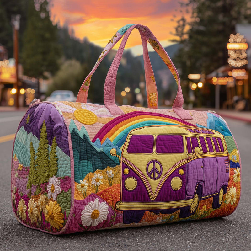 Colourful Boho Patchwork Travel Duffel Bag
