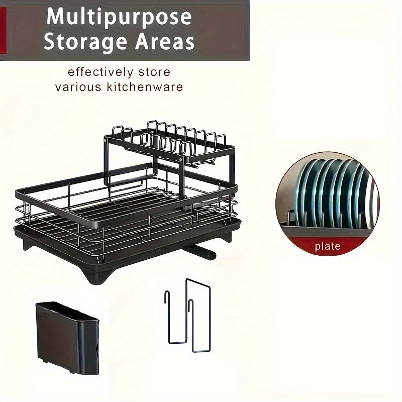 SteelFlow Draining Rack with 2 Layers – Spacious, Practical and Durable