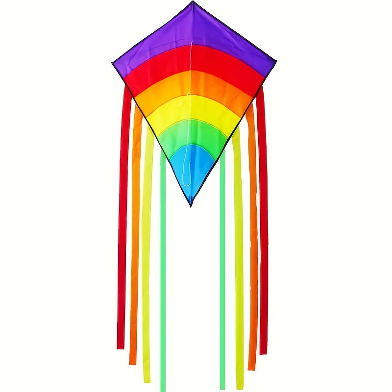 Rainbow Kite with Long Colourful Ribbons for Beach and Outdoor Play