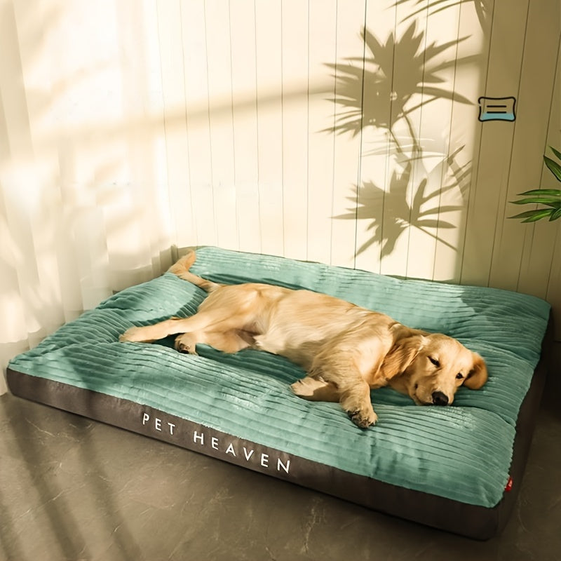Comfortable Dog Bed for Dogs with Ribbed Sleeping Surface and Non-Slip Bottom