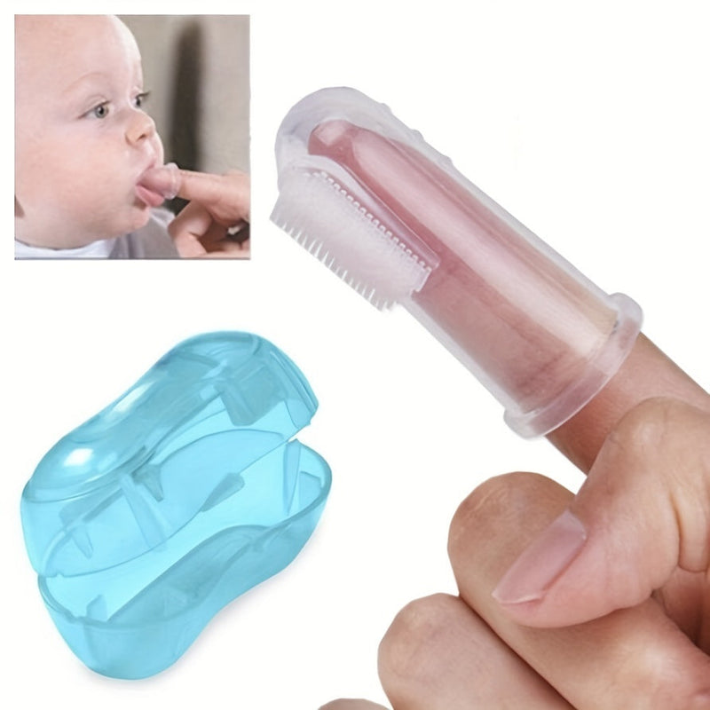 Baby Finger Toothbrush Made of Soft Silicone for Oral Care and Teething