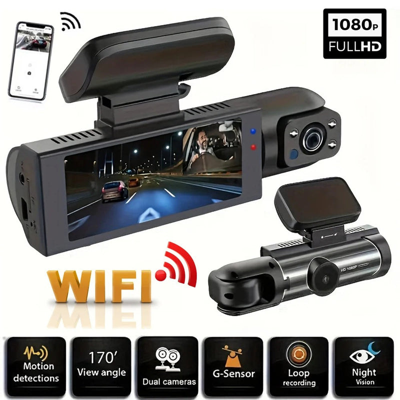 1080P WiFi Dual Lens Dash Cam