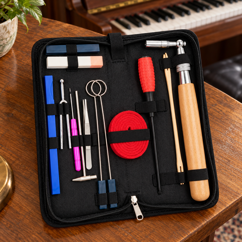 16-Piece Professional Piano Tuning Tool Set
