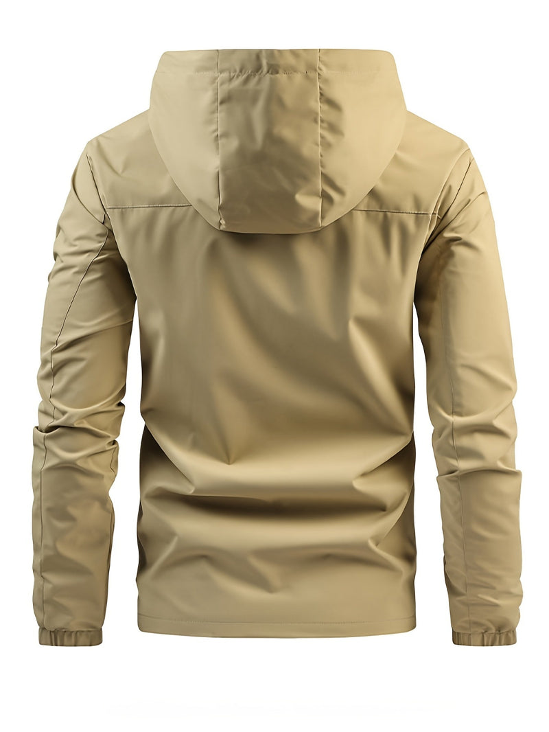Men's Outdoor Jacket for Spring and Autumn – Windproof Hooded Jacket for Outdoor Activities