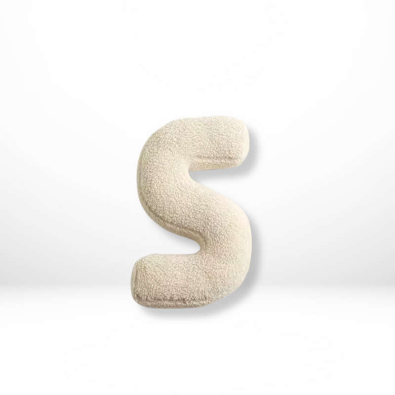 Decorative Alphabet Cushion with Velvet Texture for Home Interior