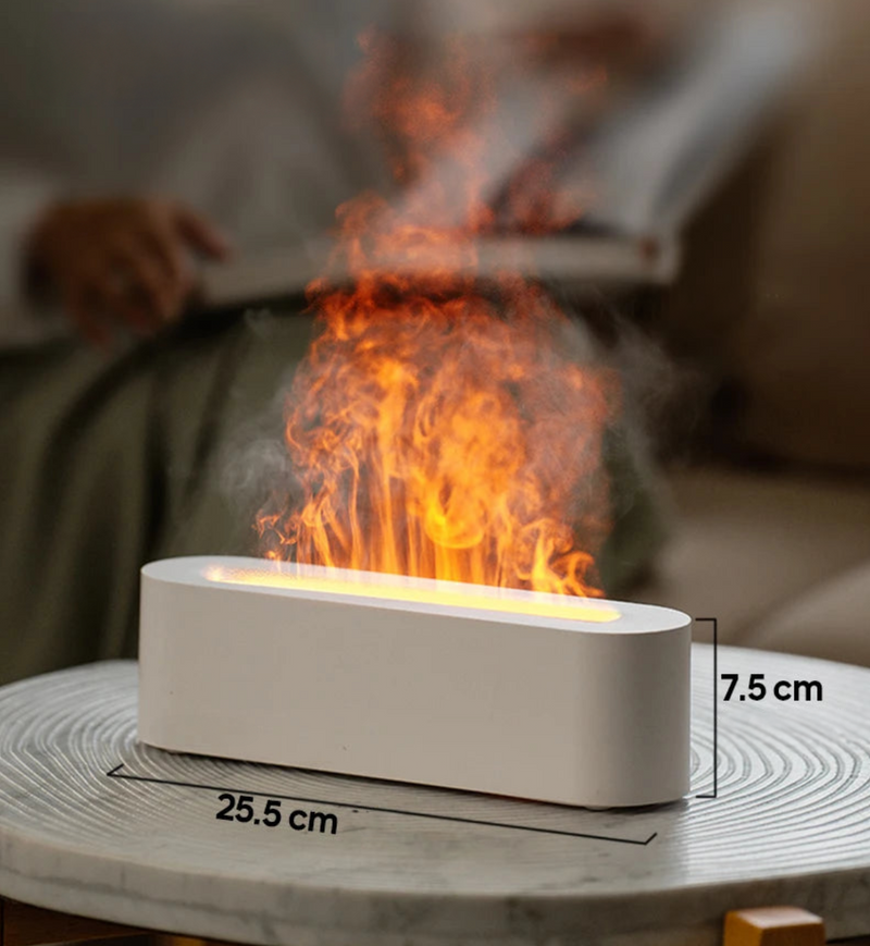Flame Effect Aroma Diffuser with Colour-Changing Light