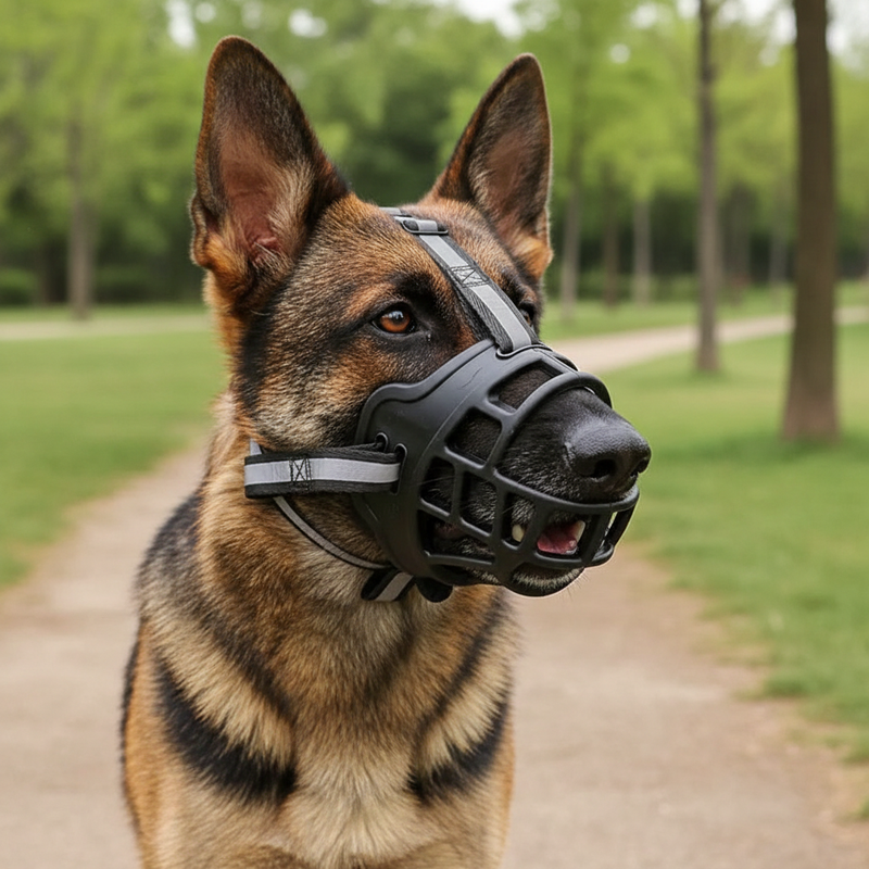 Adjustable Dog Muzzle with Breathable Mesh for Safe Daily Use