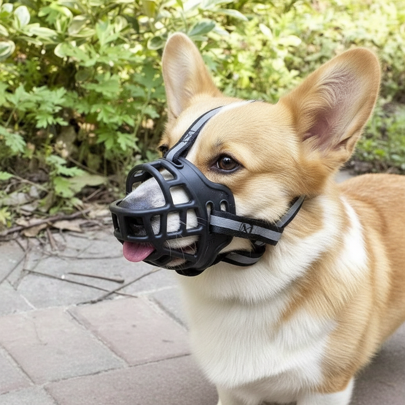 Adjustable Dog Muzzle with Breathable Mesh for Safe Daily Use