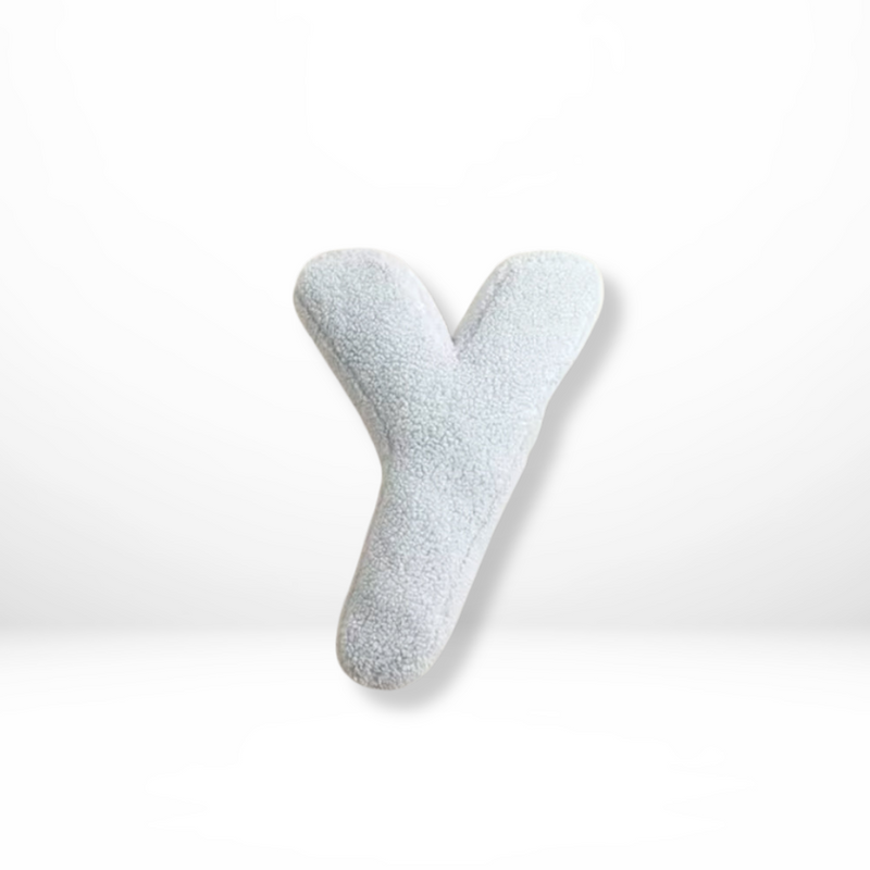 Decorative Alphabet Cushion with Velvet Texture for Home Interior