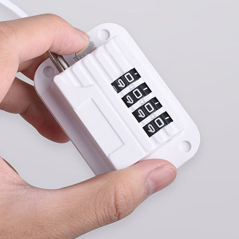 Combination Refrigerator Lock with Adhesive Mounting for Home Storage