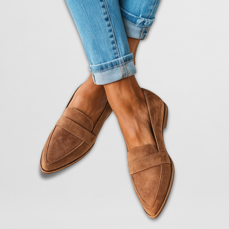 Stylish Ladies' Loafers with Leopard Print and Comfortable Sole