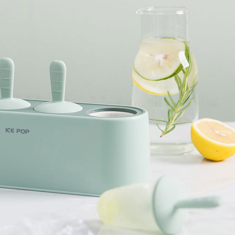 Silicone Ice Pop Mould with Four Reusable Sticks