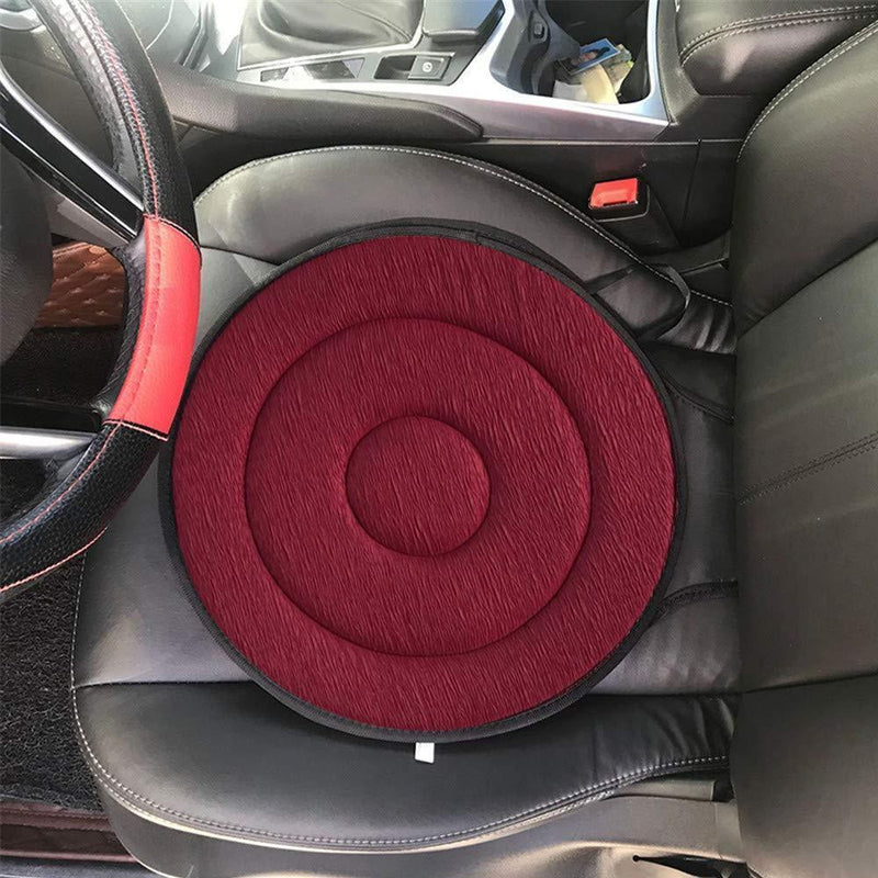 Swivel Seat Cushion with Memory Foam and Non-Slip Base