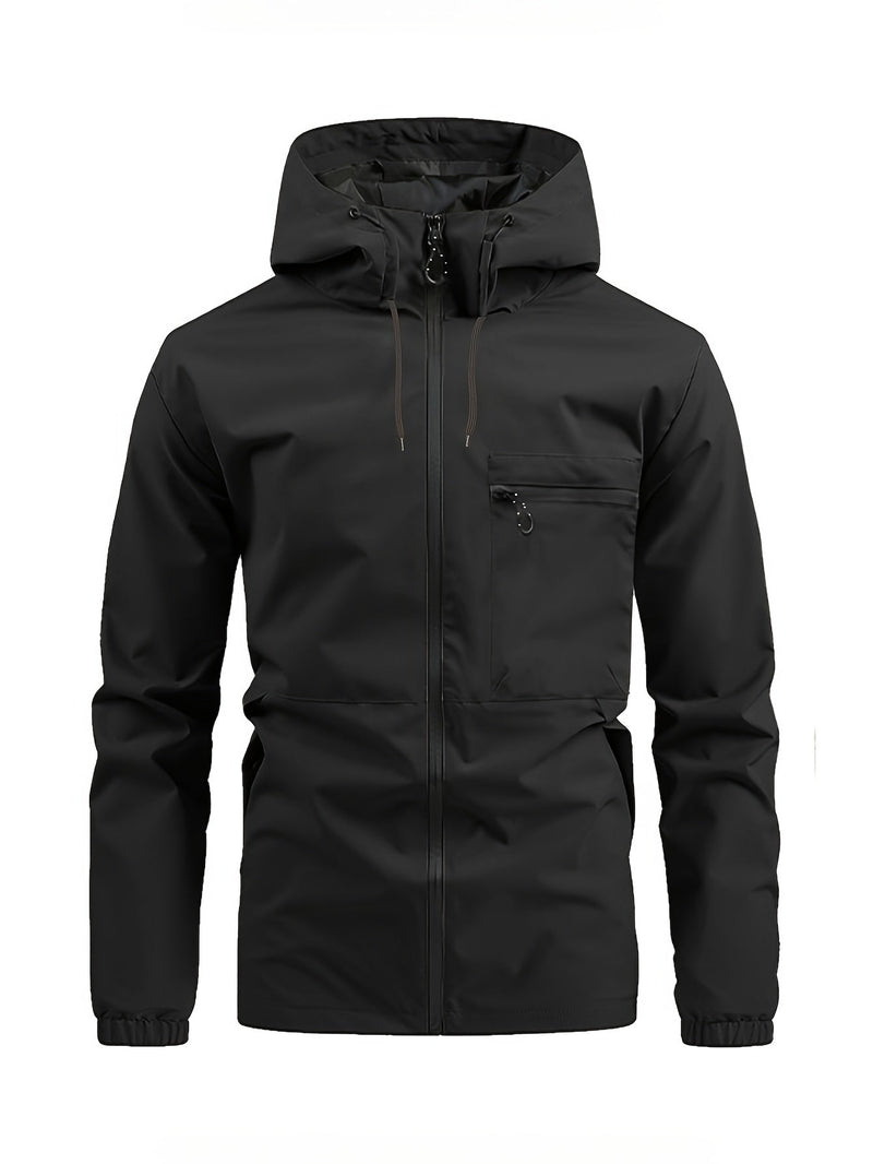 Men's Outdoor Jacket for Spring and Autumn – Windproof Hooded Jacket for Outdoor Activities