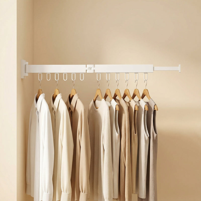 Retractable Wall Drying Rack for Clothes with Space-Saving and Sturdy Design