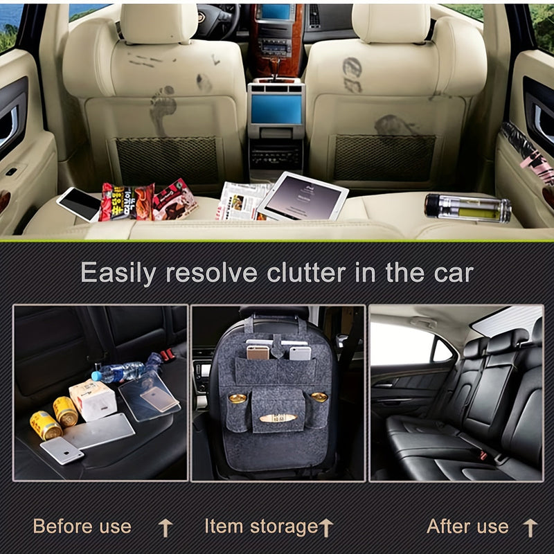 Car Seat Organiser with Storage Pockets and Tablet Holder for Back Seat