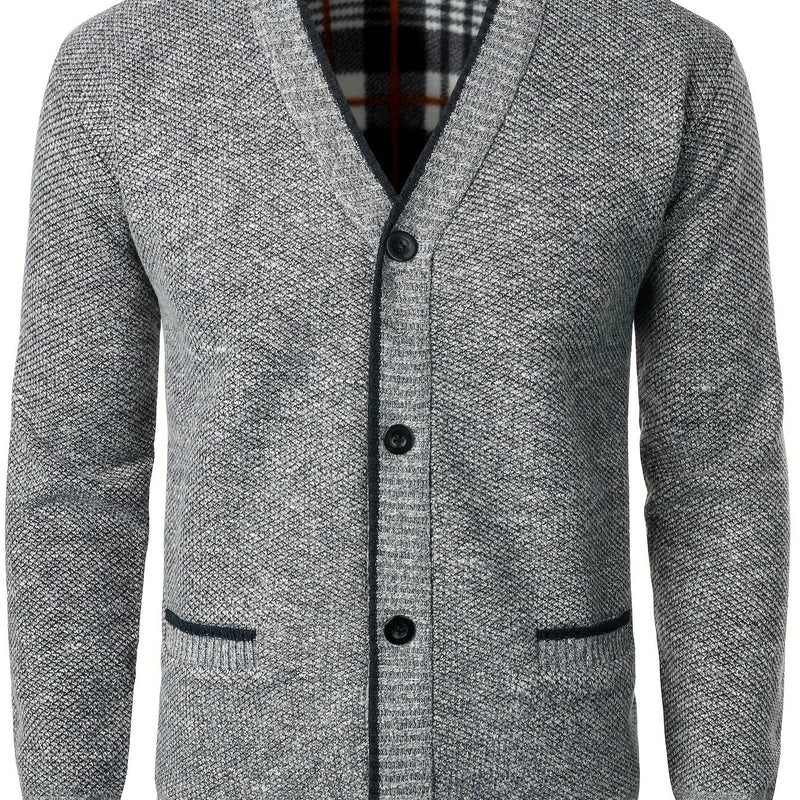 Men's Knitted Cardigan with Buttons – Warm and Comfortable for Autumn and Winter