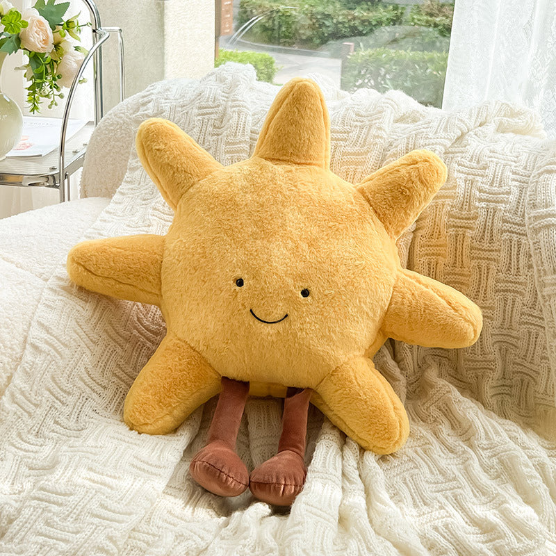 Soft Sun and Moon Cushions for Children's Rooms and Cosy Interior Decoration