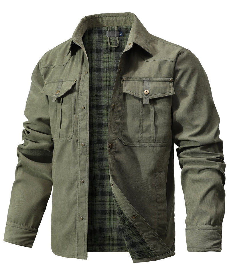 Versatile Men's Jacket with Insulated Flannel Lining – Functional and Reliable