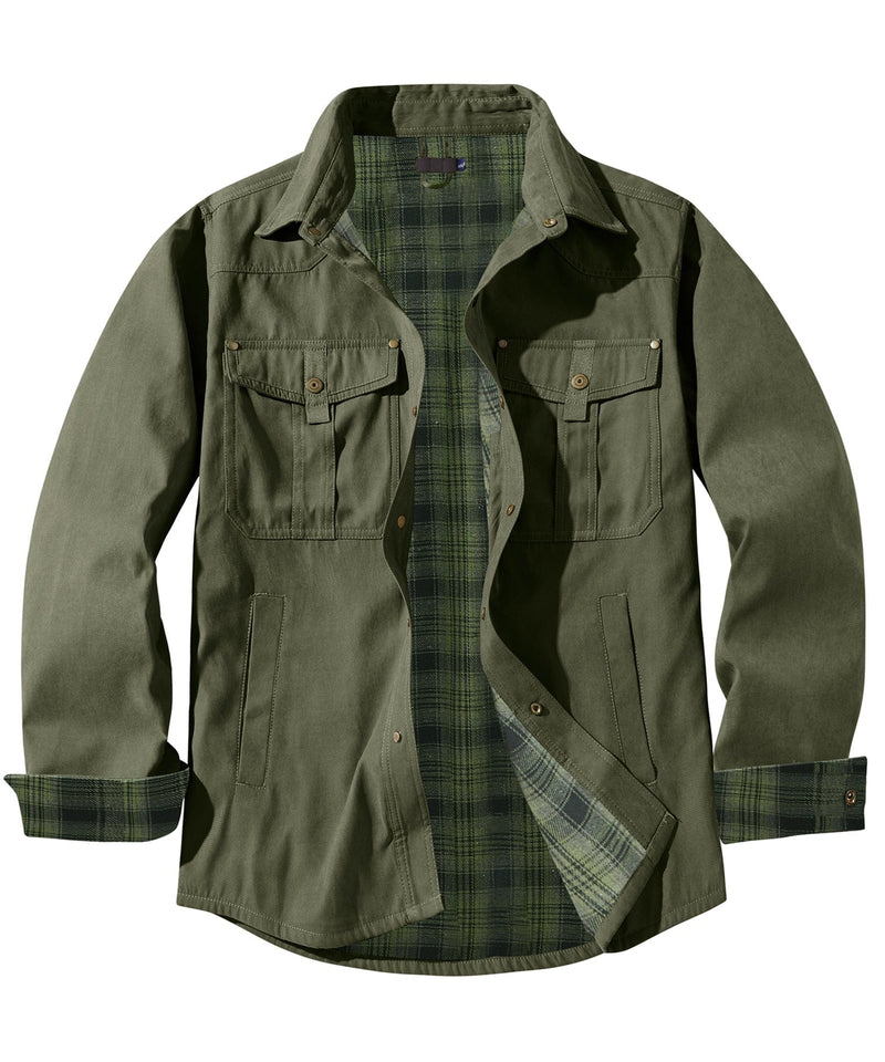 Versatile Men's Jacket with Insulated Flannel Lining – Functional and Reliable