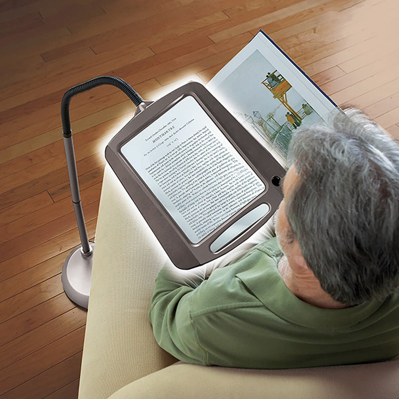 Standing Magnifying Lamp with LED Lighting and Large Magnification Area