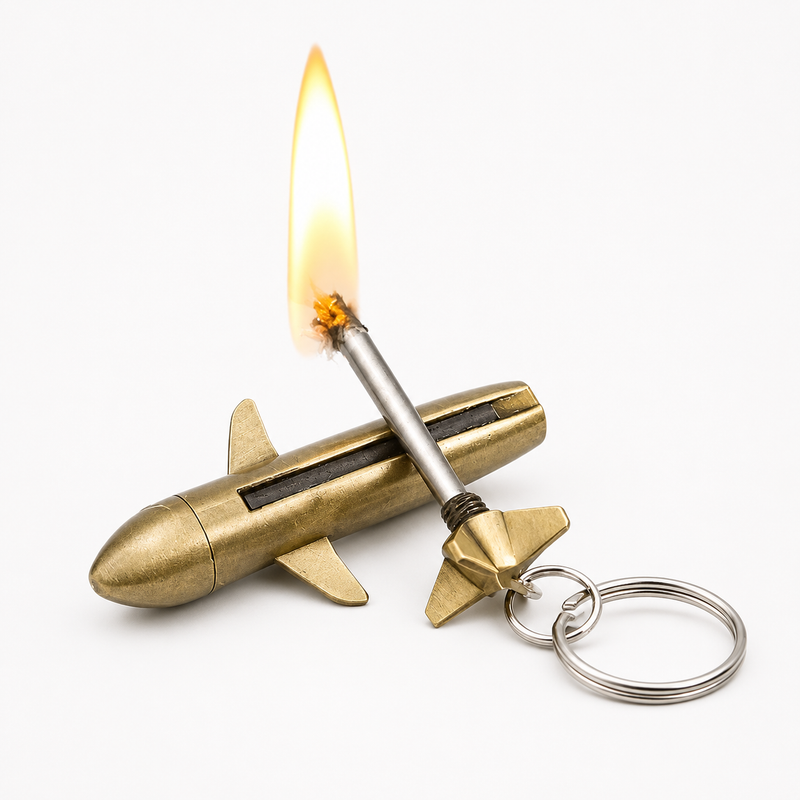 Reusable Waterproof Permanent-Match Lighter with Keyring
