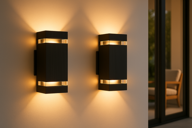 Modern Outdoor Wall Light with Up and Down Light and Weather-Resistant Design