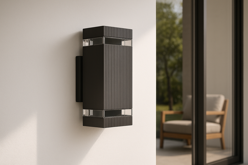 Modern Outdoor Wall Light with Up and Down Light and Weather-Resistant Design