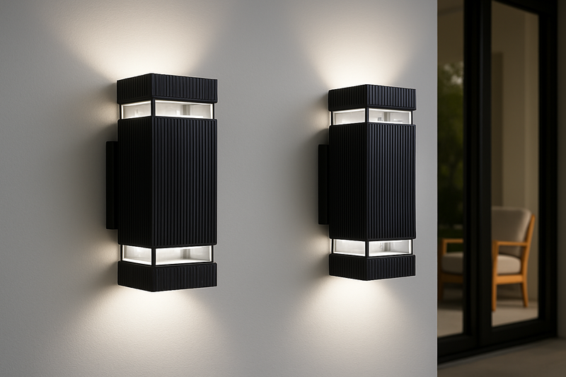 Modern Outdoor Wall Light with Up and Down Light and Weather-Resistant Design