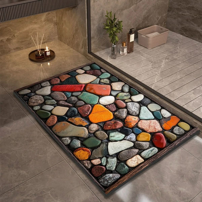 TAPIS DE BAIN AQUASOFT – Tapis de bain en terre de diatomée pour sécurité et confort