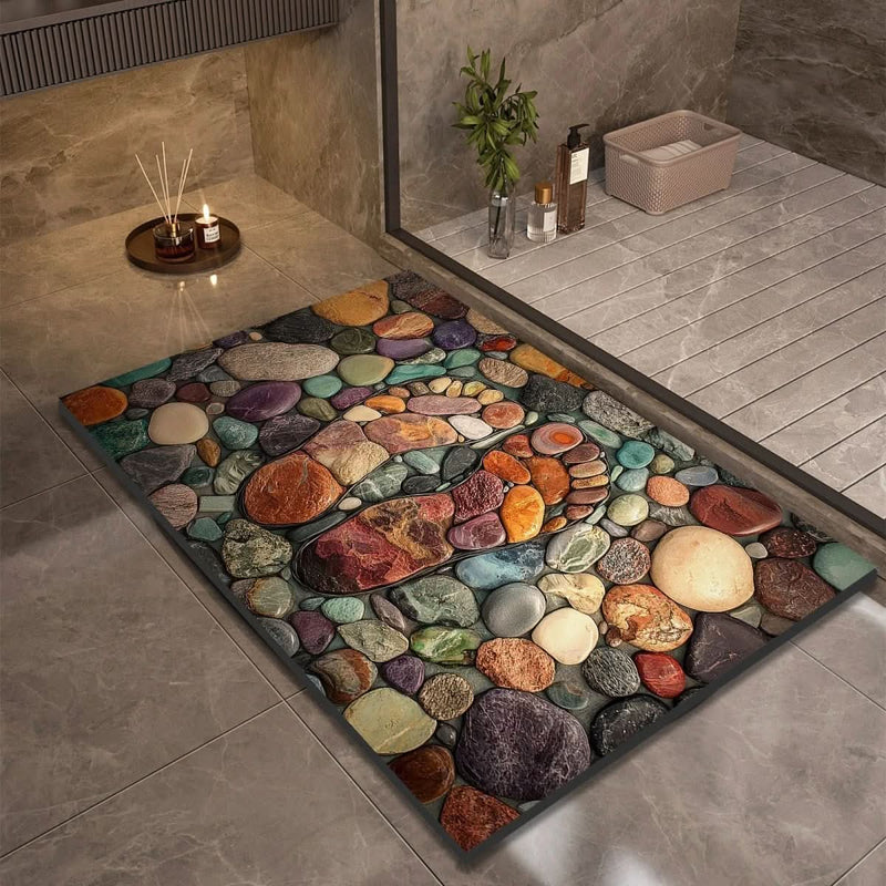 TAPIS DE BAIN AQUASOFT – Tapis de bain en terre de diatomée pour sécurité et confort