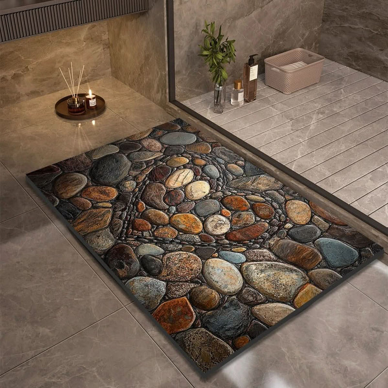 TAPIS DE BAIN AQUASOFT – Tapis de bain en terre de diatomée pour sécurité et confort
