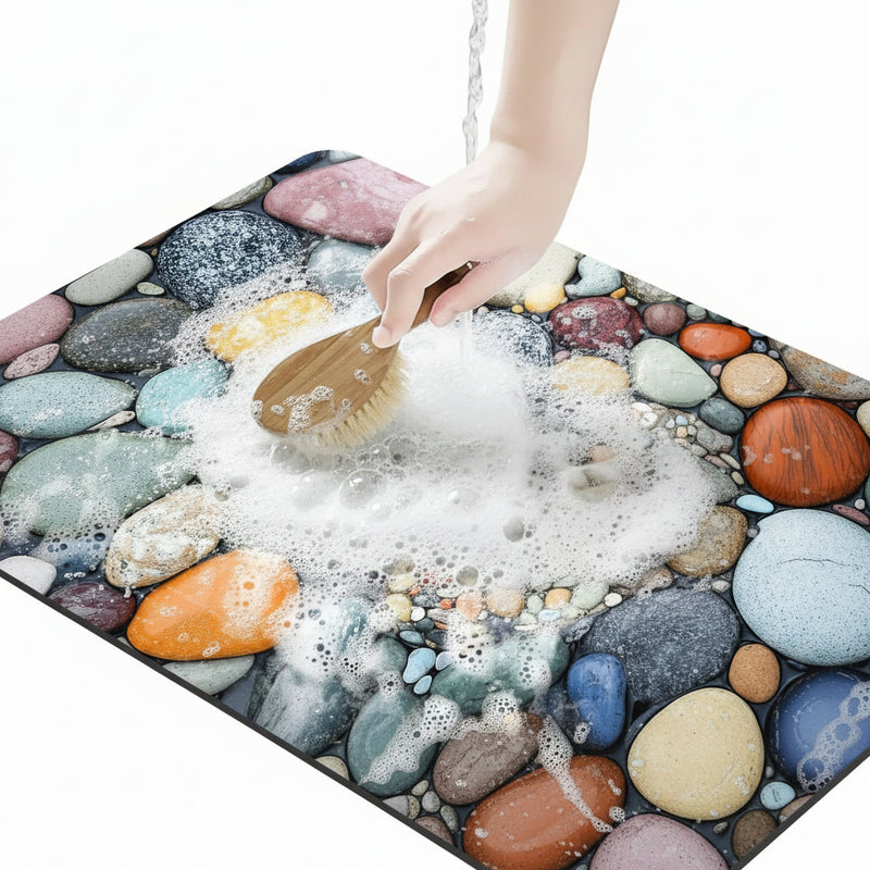 TAPIS DE BAIN AQUASOFT – Tapis de bain en terre de diatomée pour sécurité et confort