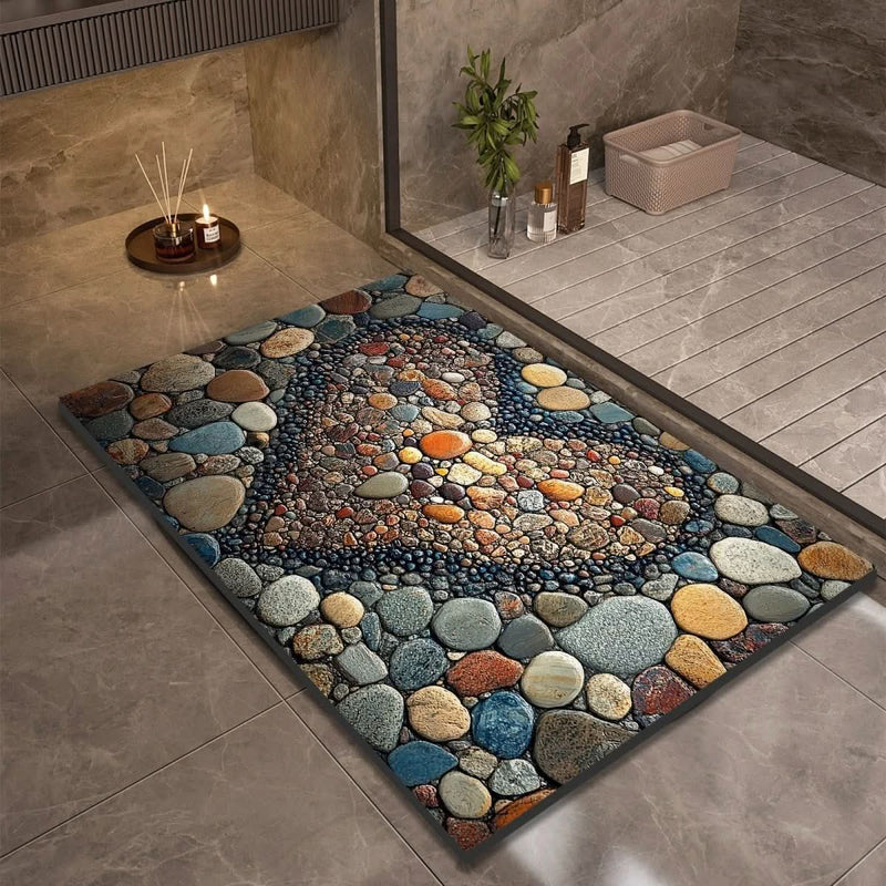 TAPIS DE BAIN AQUASOFT – Tapis de bain en terre de diatomée pour sécurité et confort