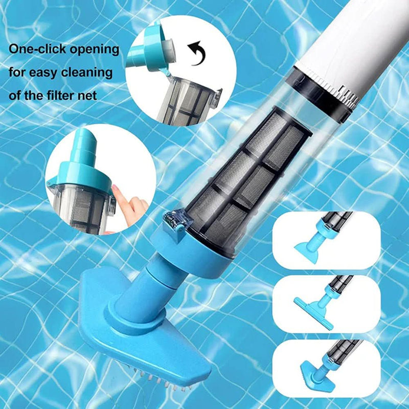 Cordless Pool Vacuum Cleaner with Telescopic Pole for Easy Pool Cleaning