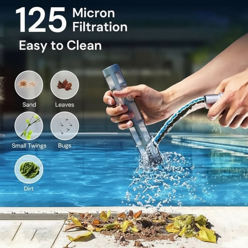 Cordless Pool Vacuum Cleaner with Telescopic Pole for Easy Pool Cleaning