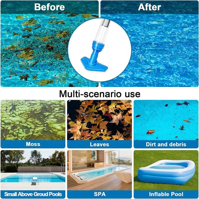 Cordless Pool Vacuum Cleaner with Telescopic Pole for Easy Pool Cleaning