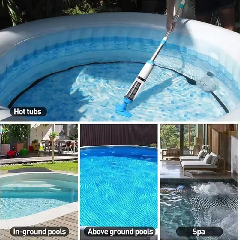 Cordless Pool Vacuum Cleaner with Telescopic Pole for Easy Pool Cleaning