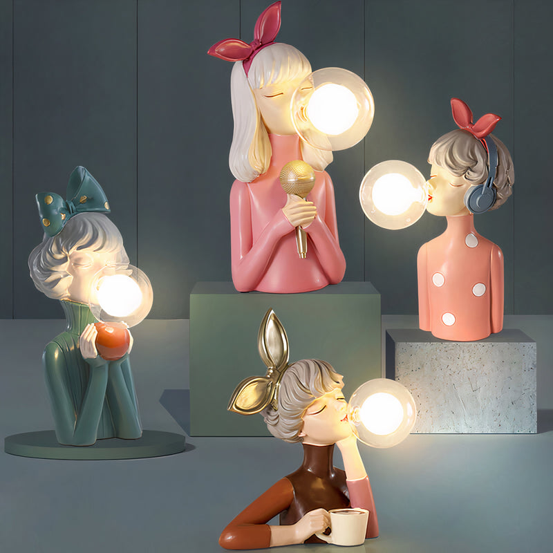 Artistic Table Lamp with Figures – Unique, Playful and Atmospheric