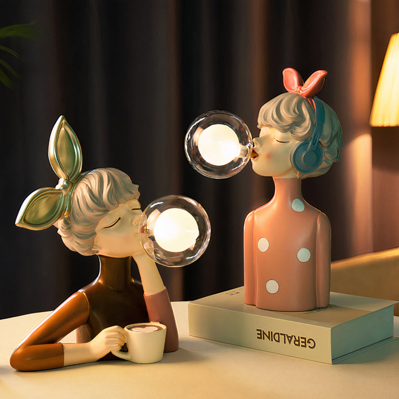 Artistic Table Lamp with Figures – Unique, Playful and Atmospheric