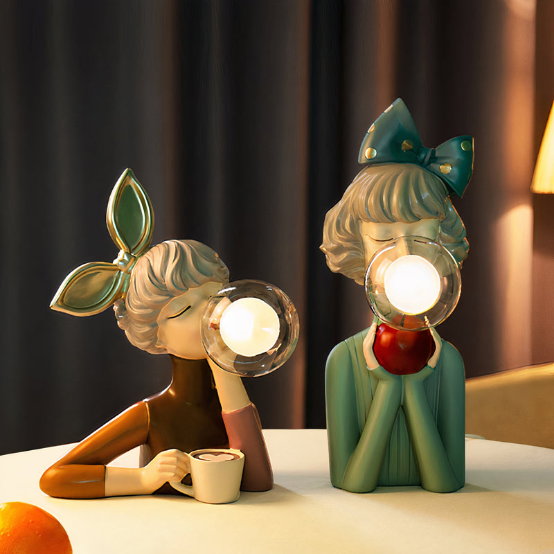 Artistic Table Lamp with Figures – Unique, Playful and Atmospheric