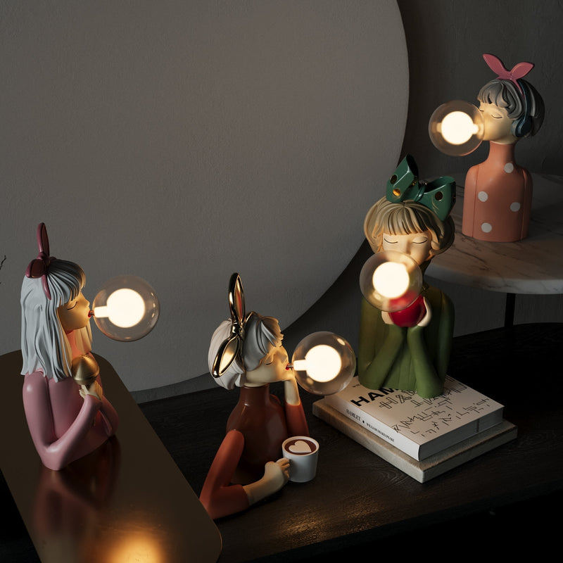 Artistic Table Lamp with Figures – Unique, Playful and Atmospheric