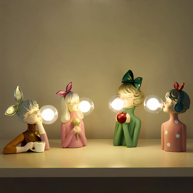 Artistic Table Lamp with Figures – Unique, Playful and Atmospheric