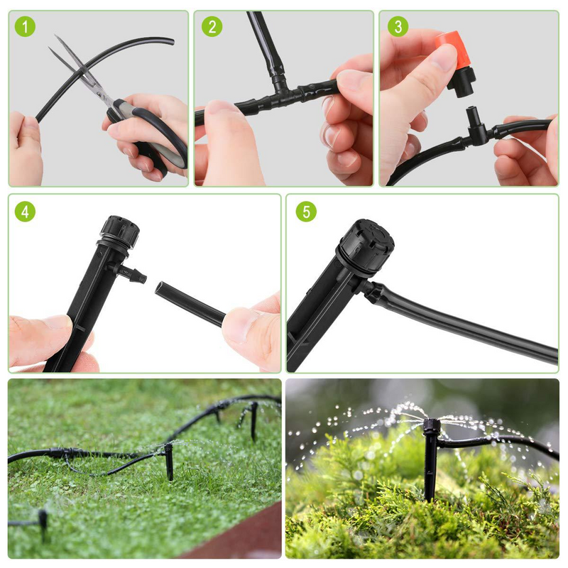 Automatic Drip Irrigation Kit for Gardens, Balconies and Greenhouses