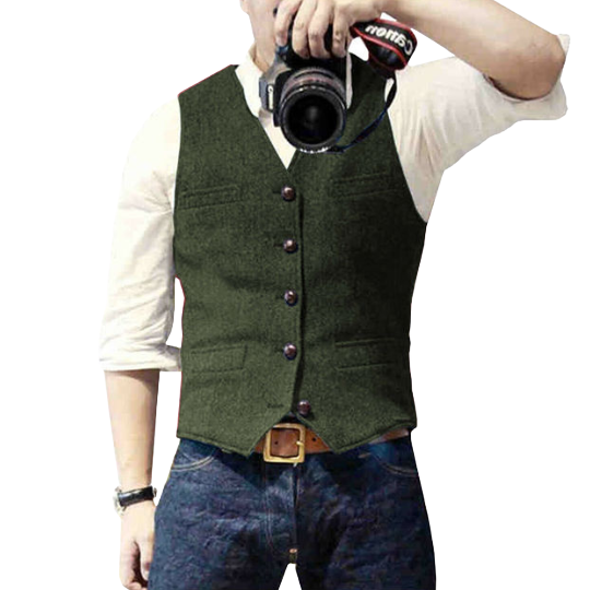 Timeless Men's Gilet with Comfortable Fit and Versatile Style