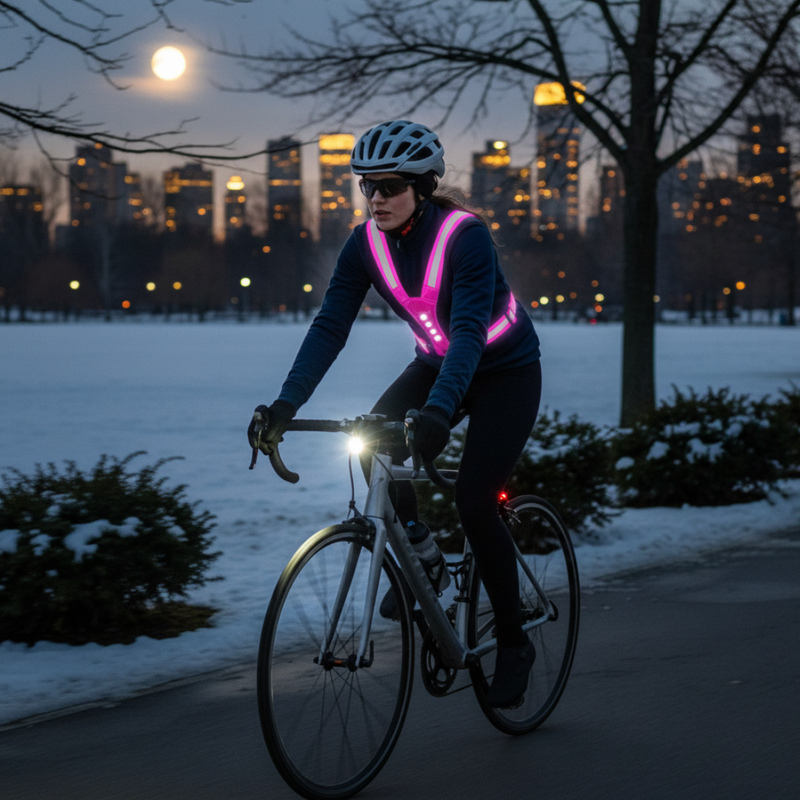USB Rechargeable LED Safety Vest with 360° Reflective Visibility