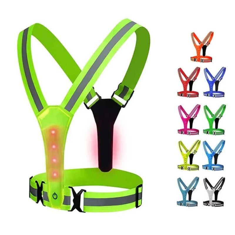 USB Rechargeable LED Safety Vest with 360° Reflective Visibility