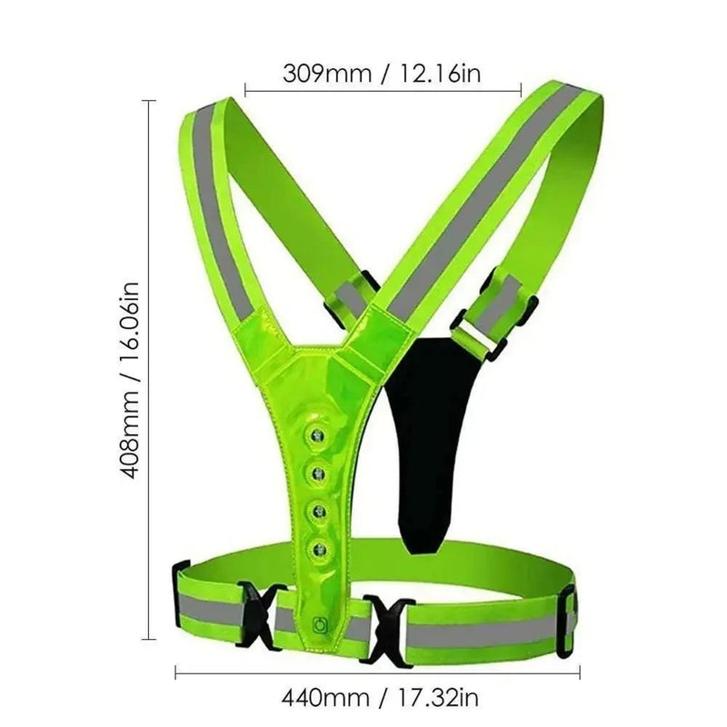 USB Rechargeable LED Safety Vest with 360° Reflective Visibility